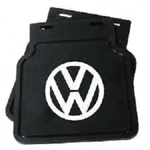 MUDFLAP SET BLACK W/WHITE LOGO - 111821805BLK